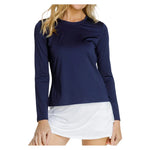 Women`s Gastonia Long Sleeve Tennis Top Navy Blue Apparel Tail
