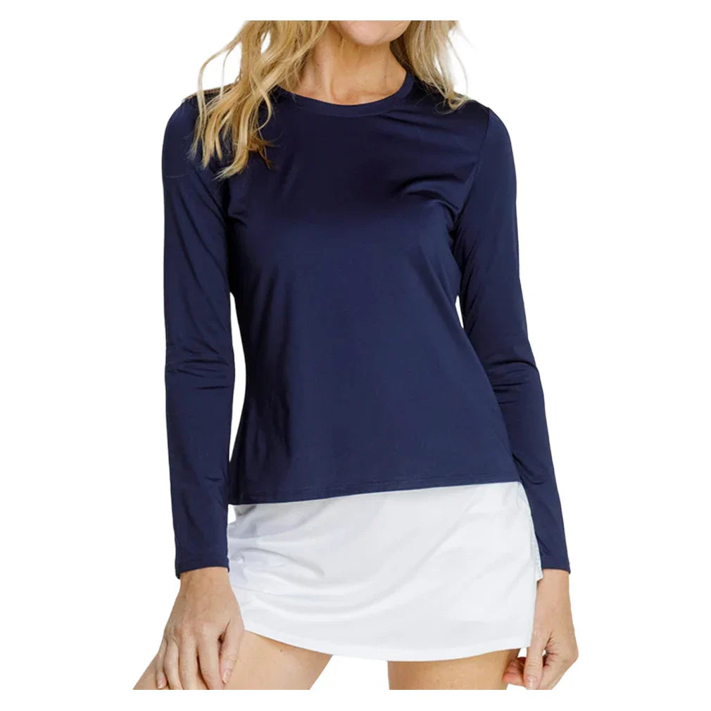 Women`s Gastonia Long Sleeve Tennis Top Navy Blue Apparel Tail