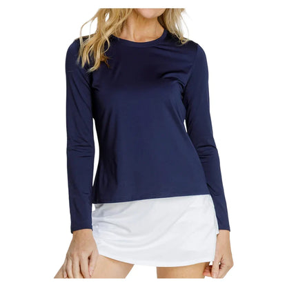 Women`s Gastonia Long Sleeve Tennis Top Navy Blue Apparel Tail