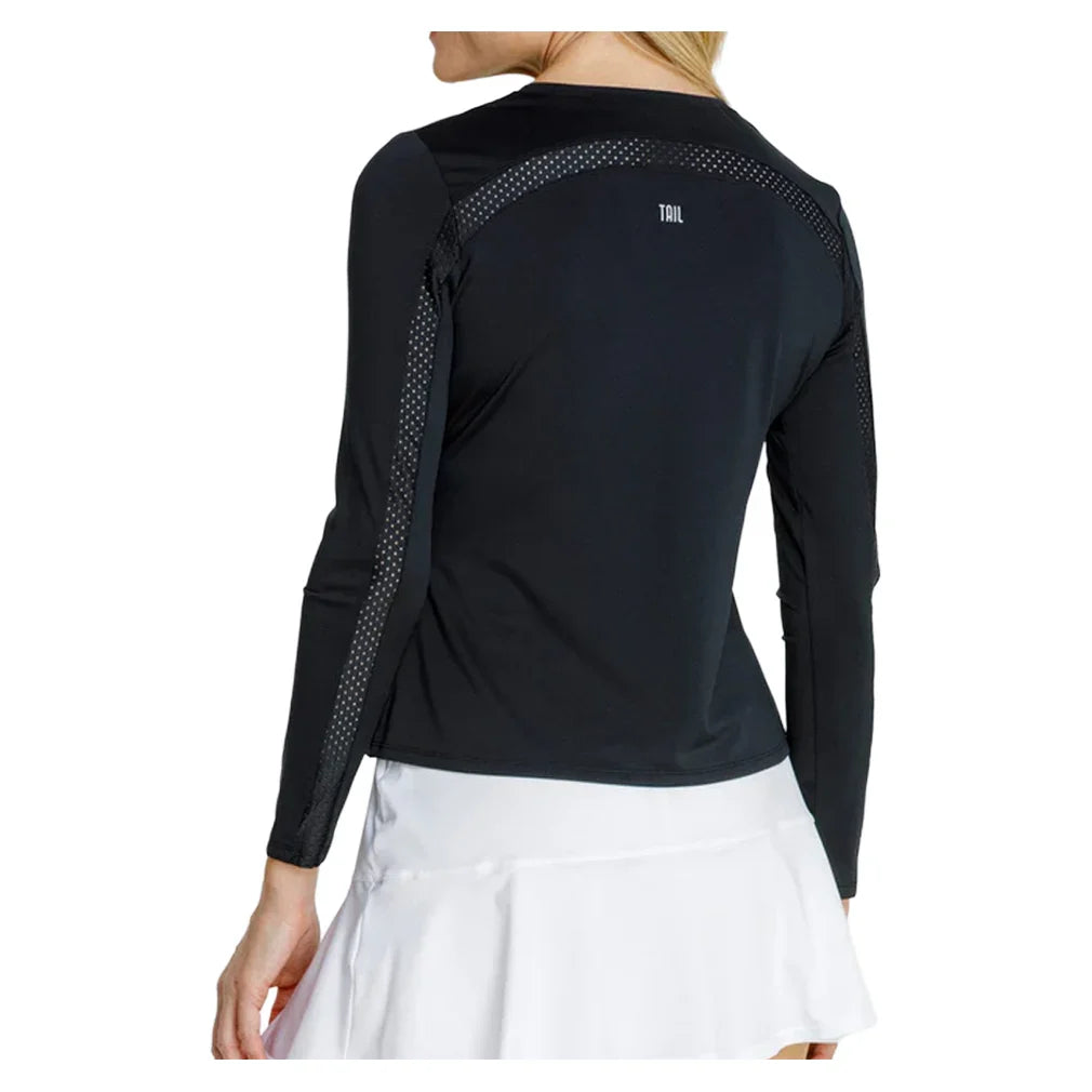 Women`s Gastonia Long Sleeve Tennis Top Onyx Apparel Tail