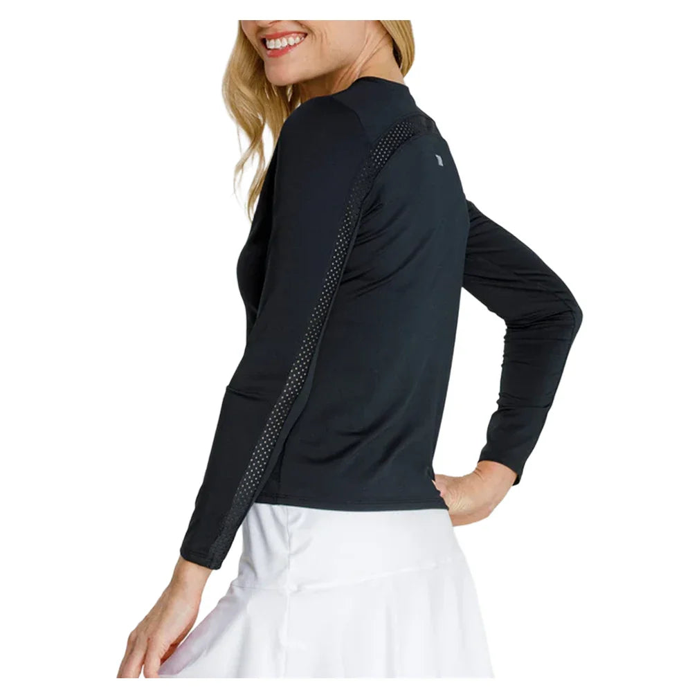Women`s Gastonia Long Sleeve Tennis Top Onyx Apparel Tail