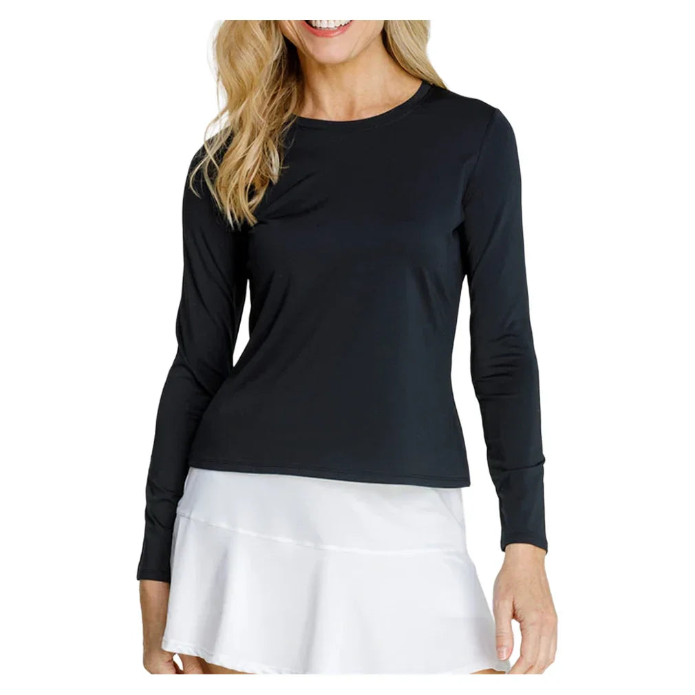 Women`s Gastonia Long Sleeve Tennis Top Onyx Apparel Tail