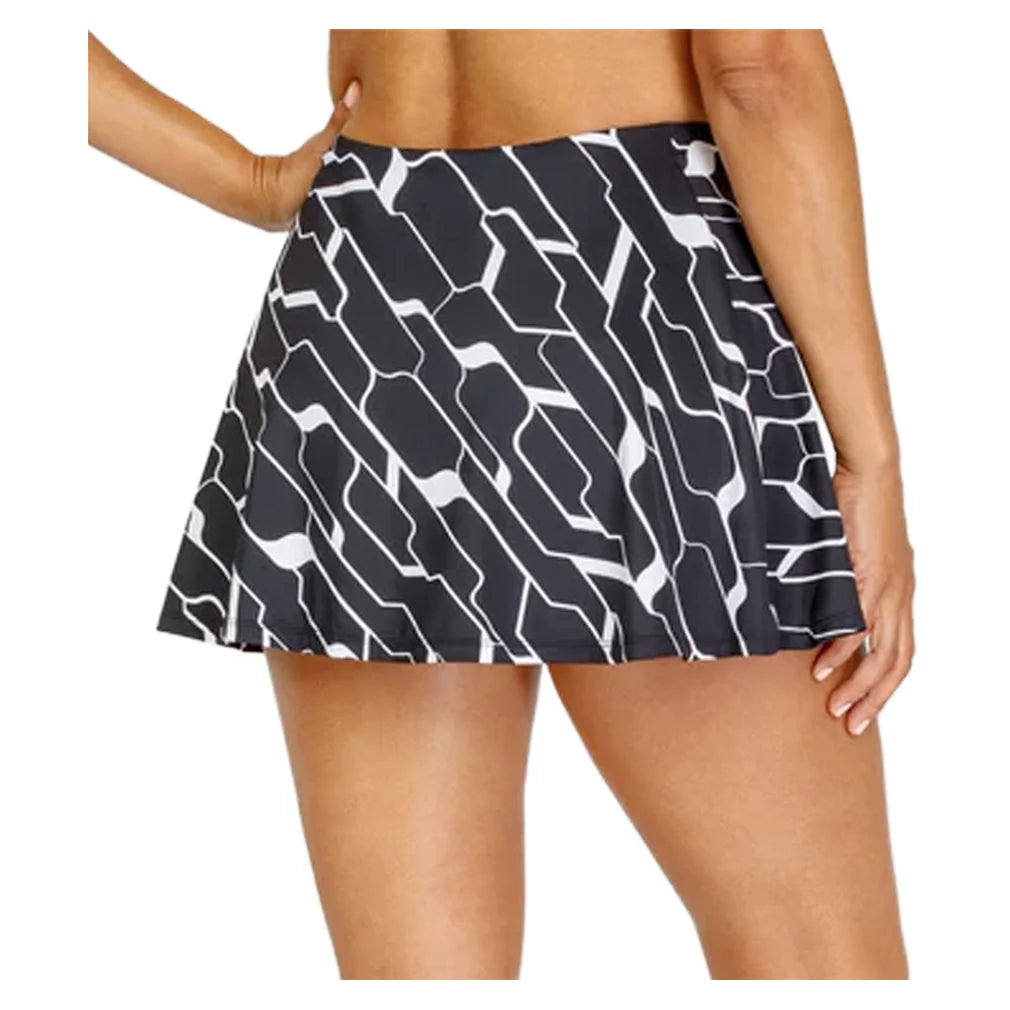 Women`s Skyline 13.5 Inch Flounce Tennis Skort Cascade Geo Apparel Tail