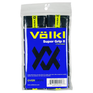 Super Grip II Tennis Overgrip 12 Pack Black Accessories Volkl