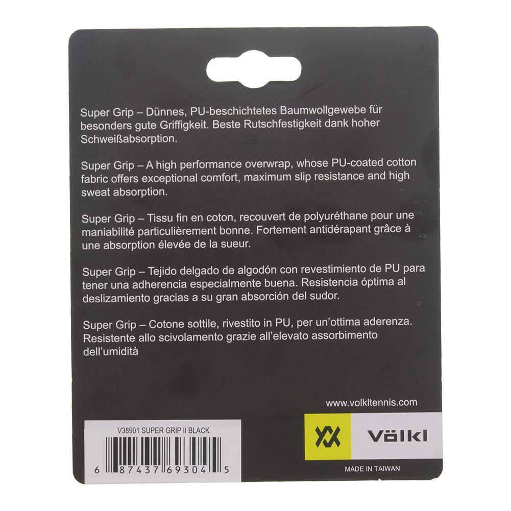 Super Grip II 3 Pack Tennis Overgrip Black Accessories Volkl