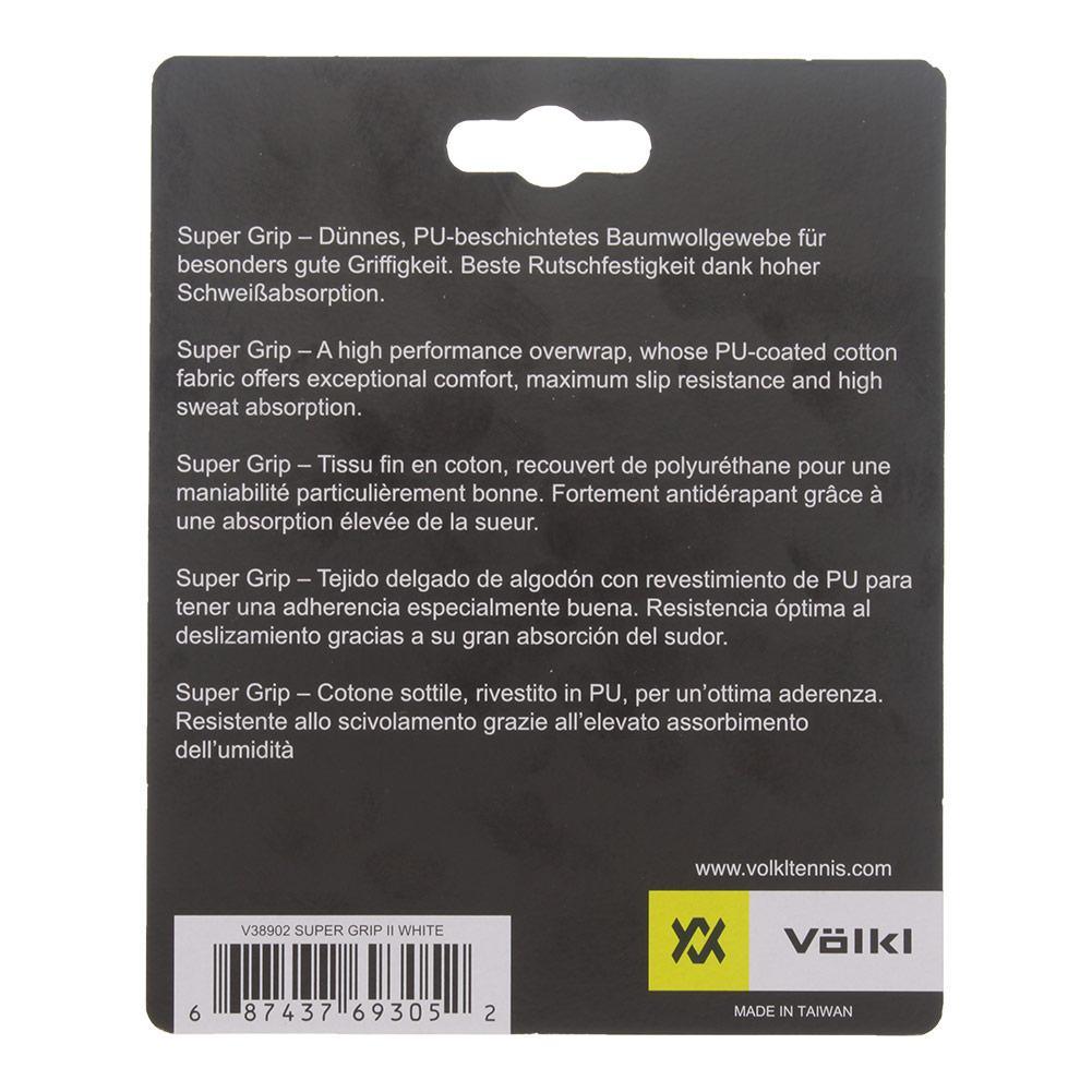 Super Grip II 3 Pack Tennis Overgrip White Accessories Volkl