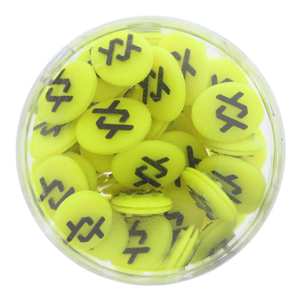 Vibrastops Tennis Dampeners 48 Piece Neon Yellow and Black Accessories Volkl
