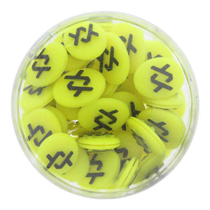 Vibrastops Tennis Dampeners 48 Piece Neon Yellow and Black Accessories Volkl