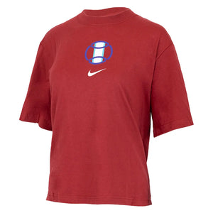 Women`s Paris Cotton Short Sleeve Boxy Tennis Top Apparel Nike