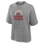 Women`s Cotton Short Sleeve Boxy Tennis Tee Apparel Nike