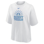 Women`s Cotton Short Sleeve Boxy Tennis Tee Apparel Nike