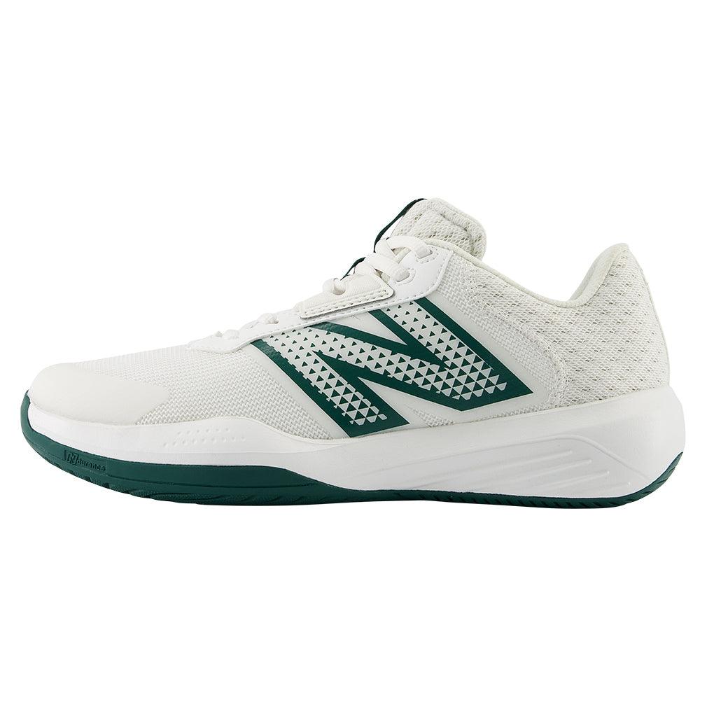 Women`s 696v6 B Width Tennis Shoes White and Marsh Green Footwear New Balance