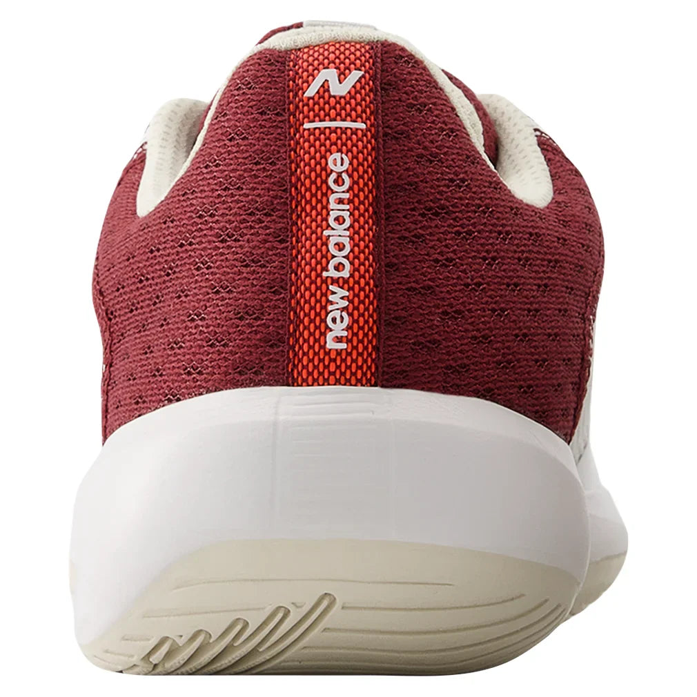 Women`s 696v6 D Width Tennis Shoes White and Monarch Burgundy Footwear New Balance
