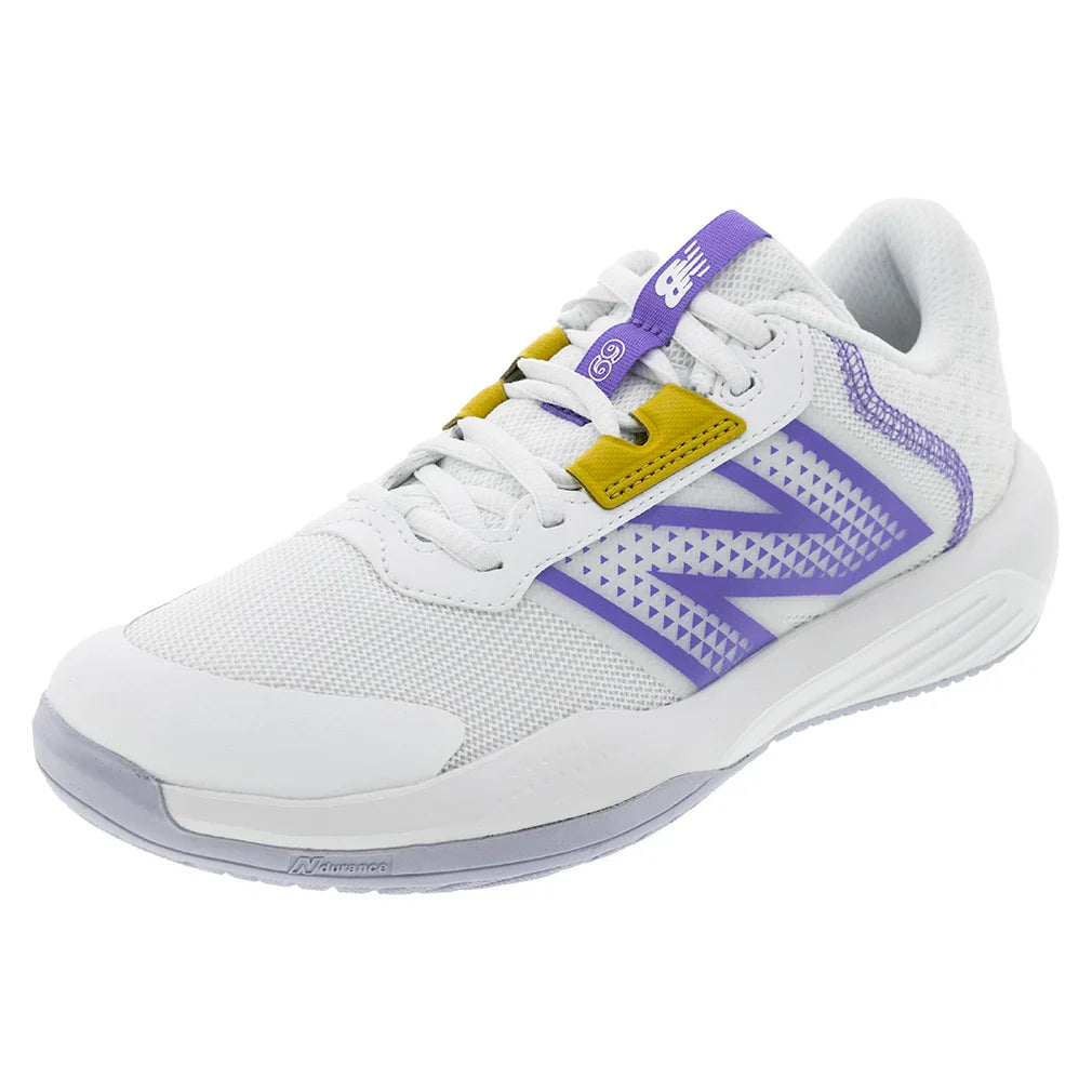 Women`s 696v6 B Width Tennis Shoes White and Daybreak Footwear New Balance