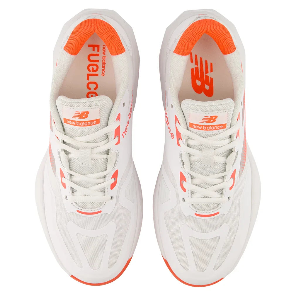 Women`s FuelCell 796v4 2E Width Tennis Shoes White and Urgent Red Footwear New Balance