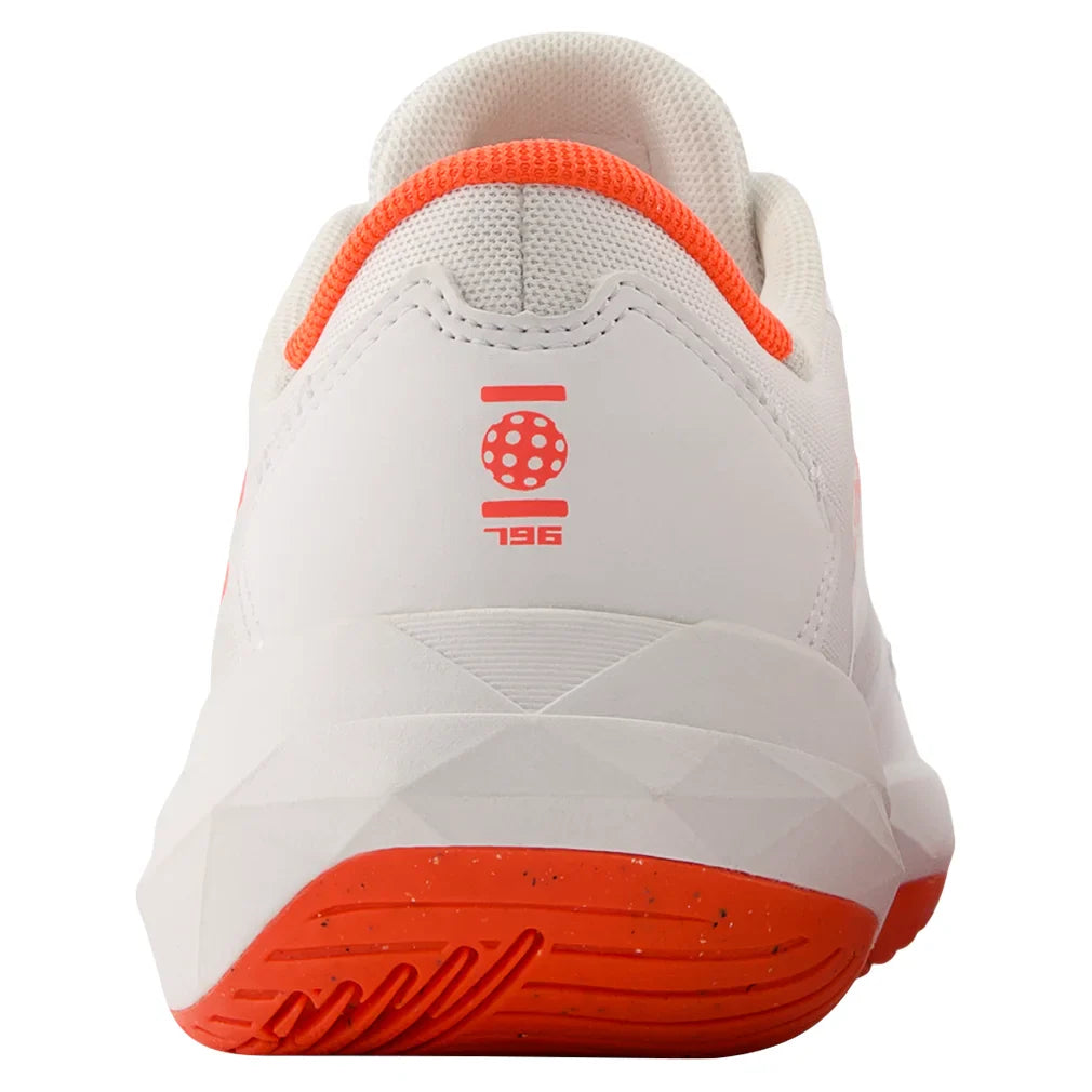Women`s FuelCell 796v4 2E Width Tennis Shoes White and Urgent Red Footwear New Balance