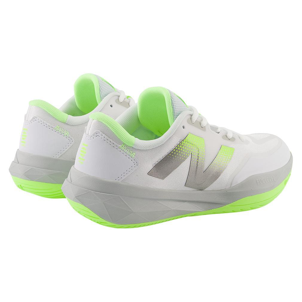Women's FuelCell 796v4 D Width Tennis Shoes White and Bleached Lime Footwear New Balance