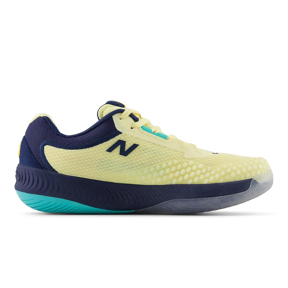 Women`s FuelCell 996v6 B Width Tennis Shoes Parchment and Navy Footwear New Balance