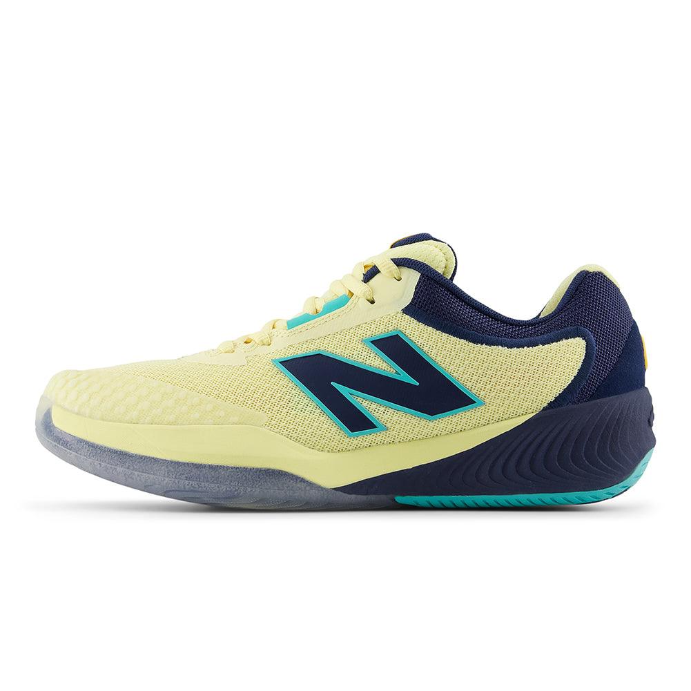 Women`s FuelCell 996v6 B Width Tennis Shoes Parchment and Navy Footwear New Balance