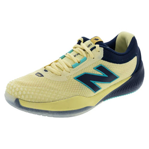 Women`s FuelCell 996v6 B Width Tennis Shoes Parchment and Navy Footwear New Balance