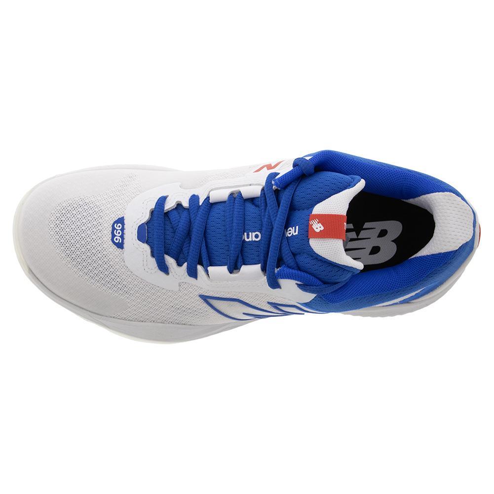 Women's FuelCell 996v6 D Width Pickleball Shoes White and Navy Footwear New Balance