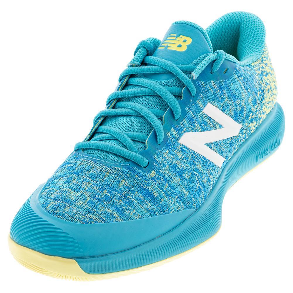 Women's FuelCell 996v4 B Width Tennis Shoes Virtual Sky and Lemon Haze Footwear New Balance
