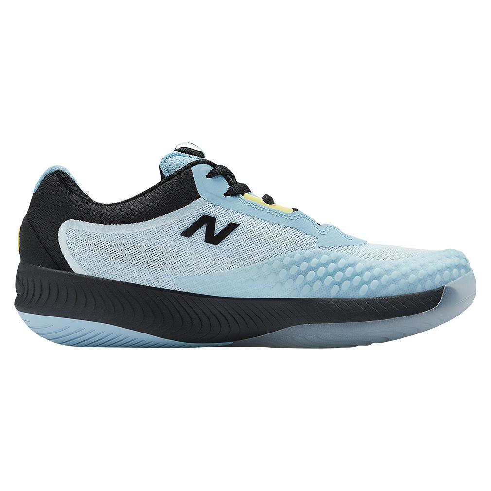 Women's FuelCell 996v6 B Width Tennis Shoes Quarry Blue and Black Footwear New Balance