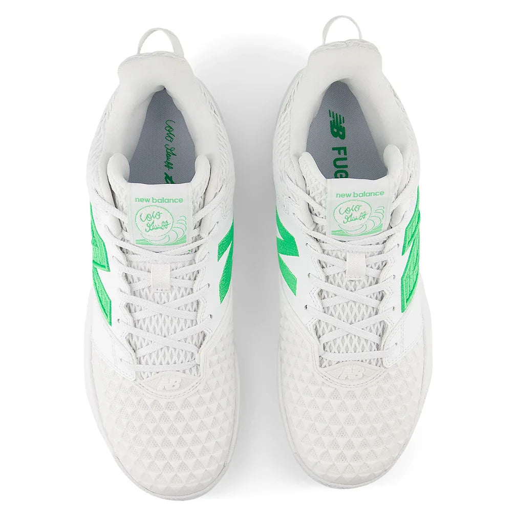 Women`s Coco CG2 D Width Tennis Shoes White and Green Apple Footwear New Balance