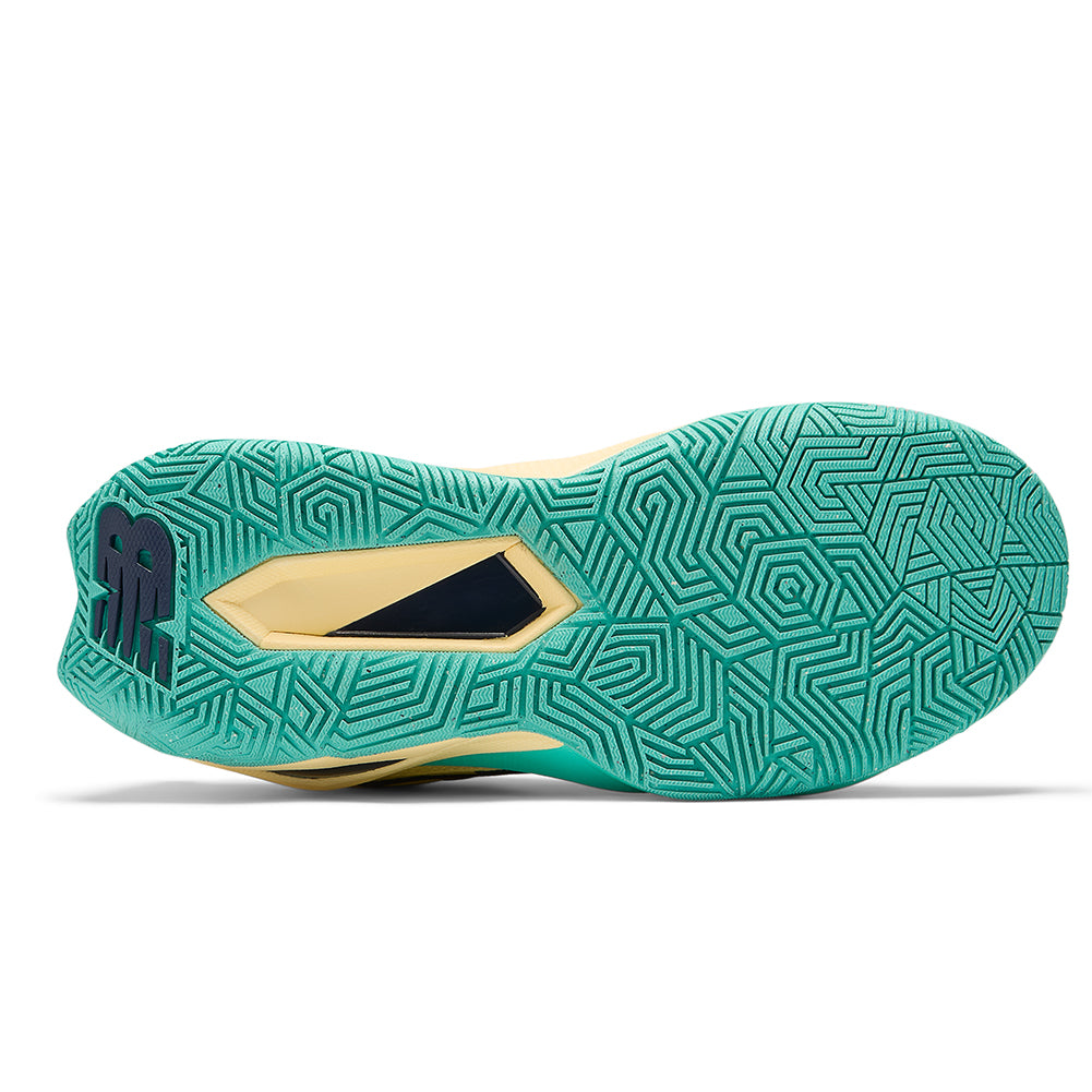 Women`s FuelCell Delray D Width Tennis Shoes Parchment and Navy Footwear New Balance