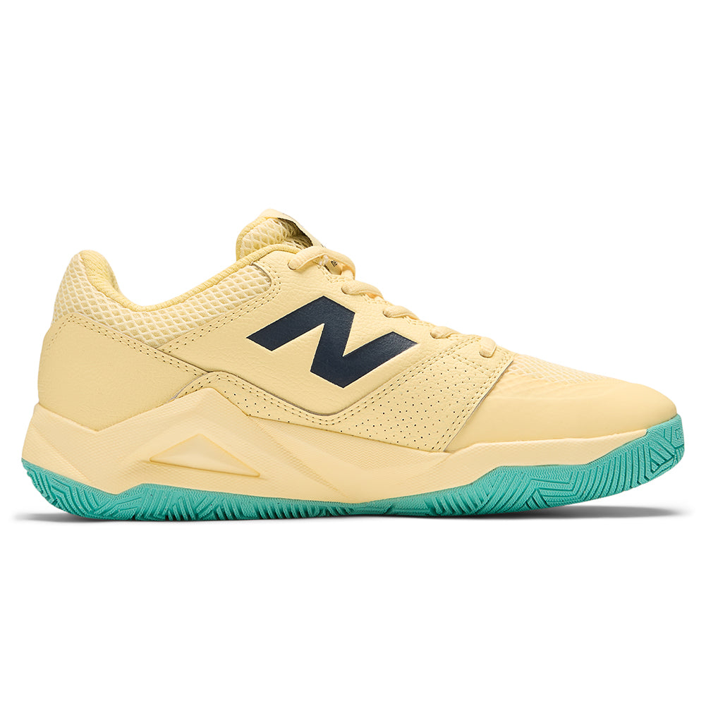 Women`s FuelCell Delray D Width Tennis Shoes Parchment and Navy Footwear New Balance