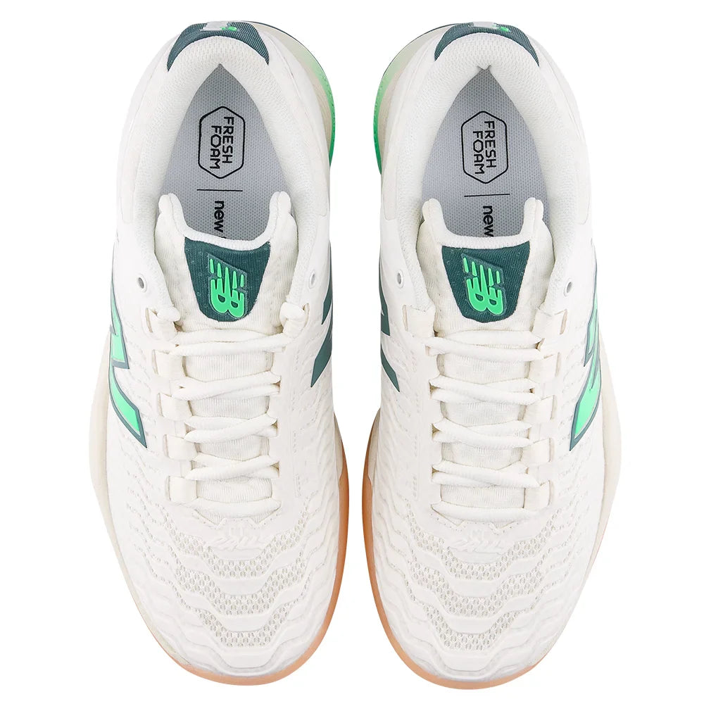 Women`s Fresh Foam X CT-Rally v2 D Width Tennis Shoes Sea Salt and Lime Leaf Footwear New Balance
