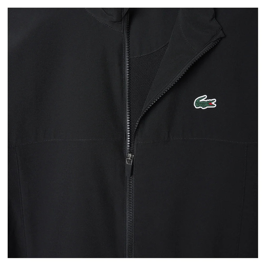 Men`s Novak Djokovic On-Court Tennis Tracksuit Set Black Apparel Lacoste