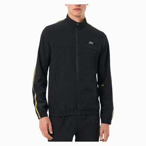 Men`s Novak Djokovic On-Court Tennis Tracksuit Set Black Apparel Lacoste