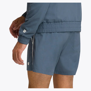 Men`s 6 inch Unlined Volley Tennis Shorts Slate Blue Apparel Wilson