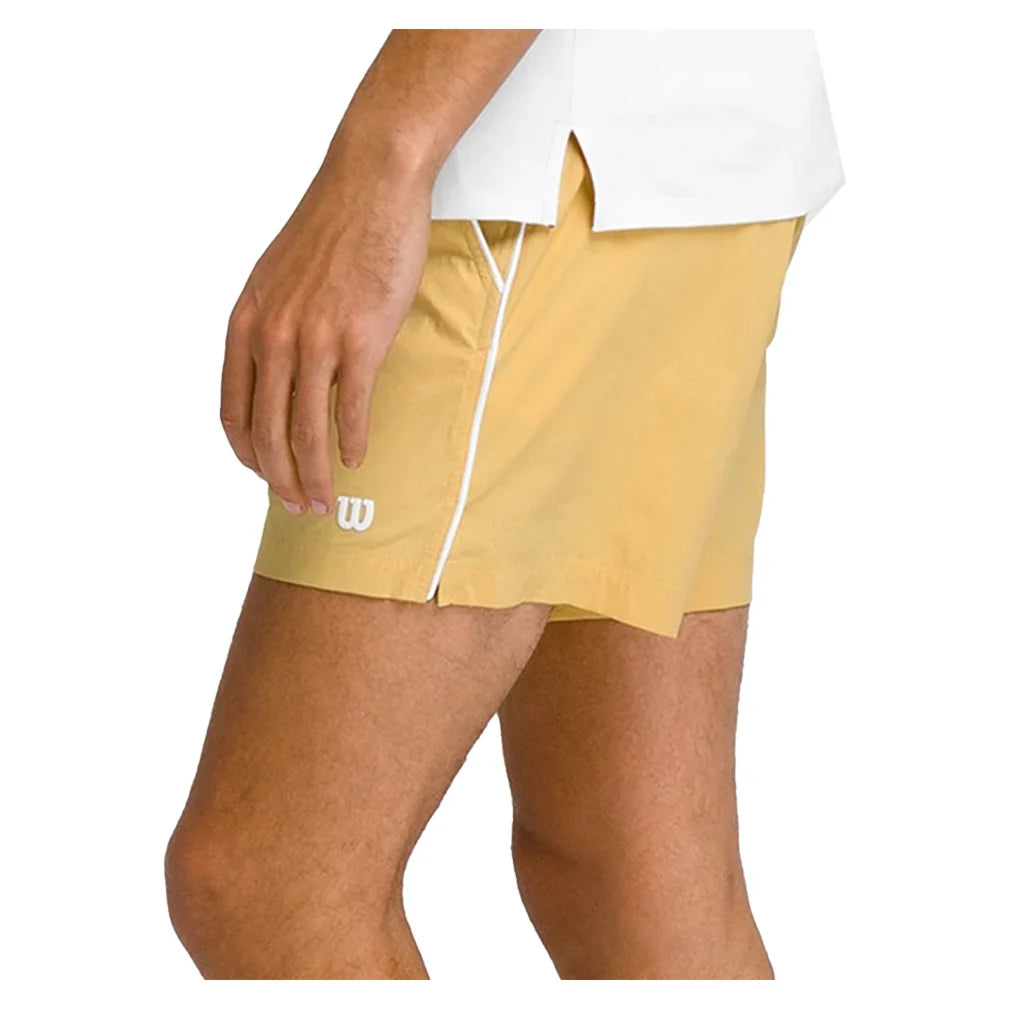 Men`s 6 inch Unlined Volley Tennis Shorts Golden Apparel Wilson