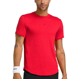 Men`s Everyday Performance Tennis Tee Infrared Apparel Wilson