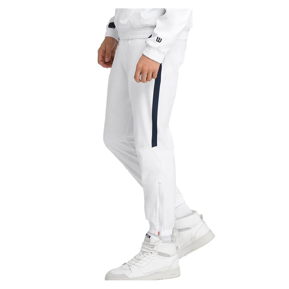 Men's Grand Slam Tennis Jogger Bright White and Classic Navy Apparel Wilson