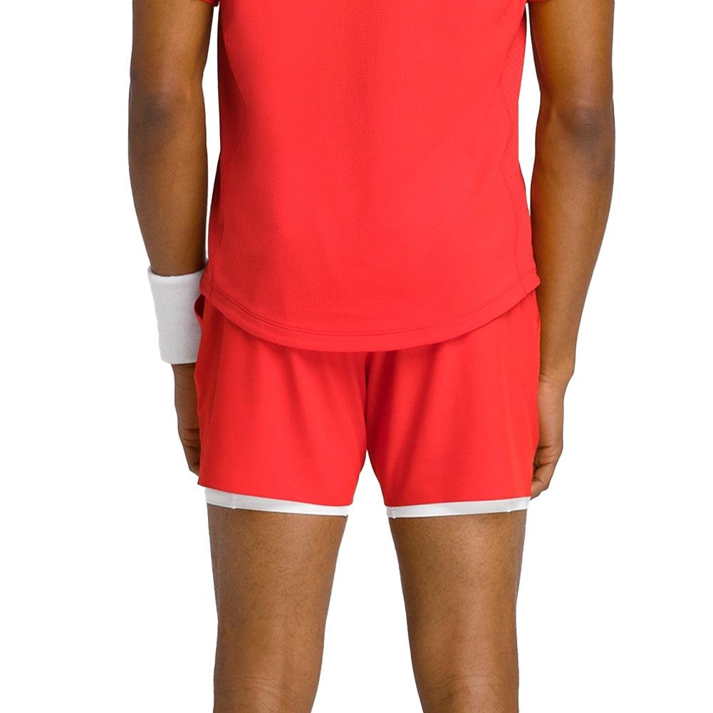 Men`s 7 inch Unlined Tournament V2 Tennis Short Infrared Apparel Wilson