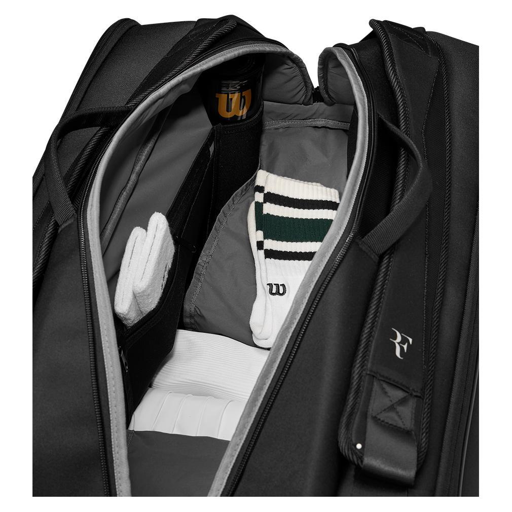 RF Tournament 15pk Tennis Racquet Bag Black Bags Wilson