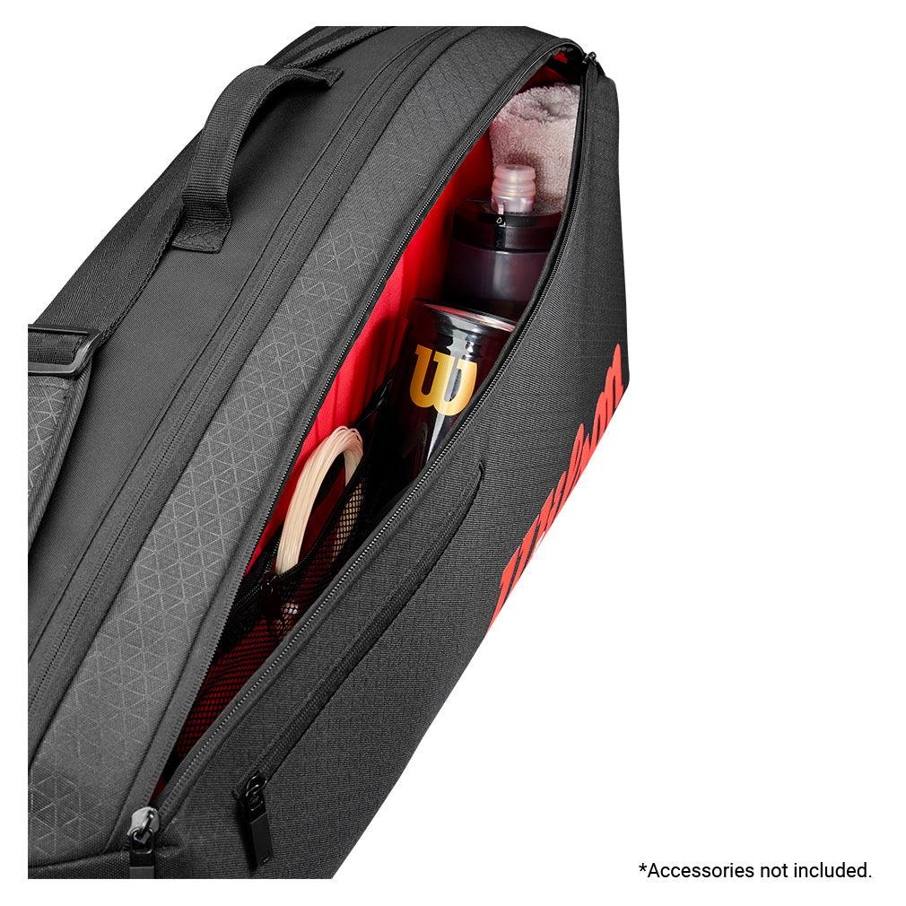 Clash V3 3 Pack Tennis Racquet Bag Black and Infrared Bags Wilson