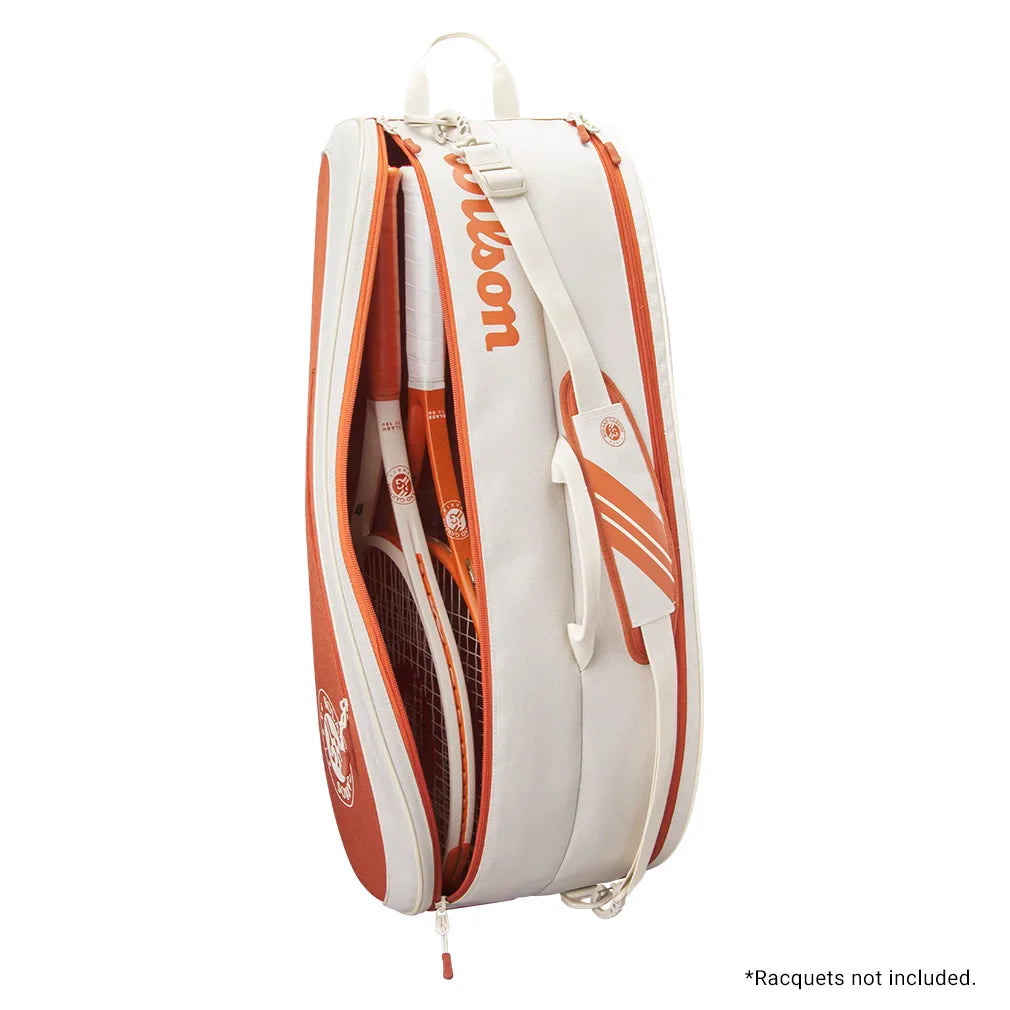 Team 6 Pack Roland Garros 2025 Tennis Bag Cream and Clay Bags Wilson