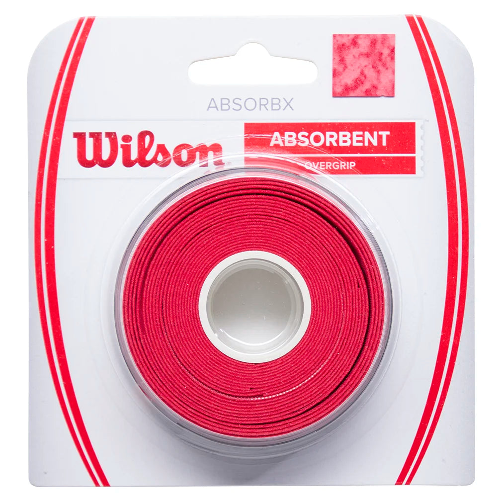 ABSORBx Tennis Overgrip 3 Pack Red Accessories Wilson