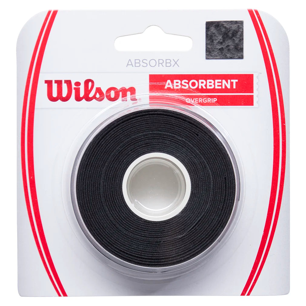 ABSORBx Tennis Overgrip 3 Pack Black Accessories Wilson