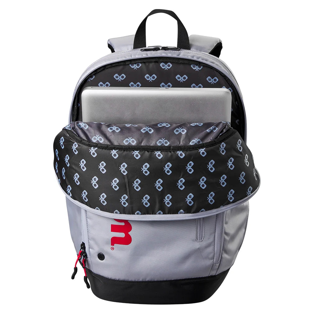 Pickleball Backpack Gray and Red Bags Wilson