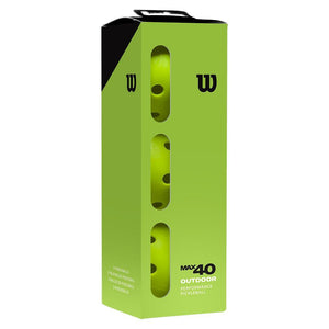Max 40 Outdoor Pickleball 3 Pack Green Balls Wilson