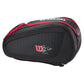 Bela V3 Padel Racquet Bag Black and Red Padel Racquets Wilson