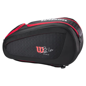 Bela V3 Padel Racquet Bag Black and Red Padel Racquets Wilson