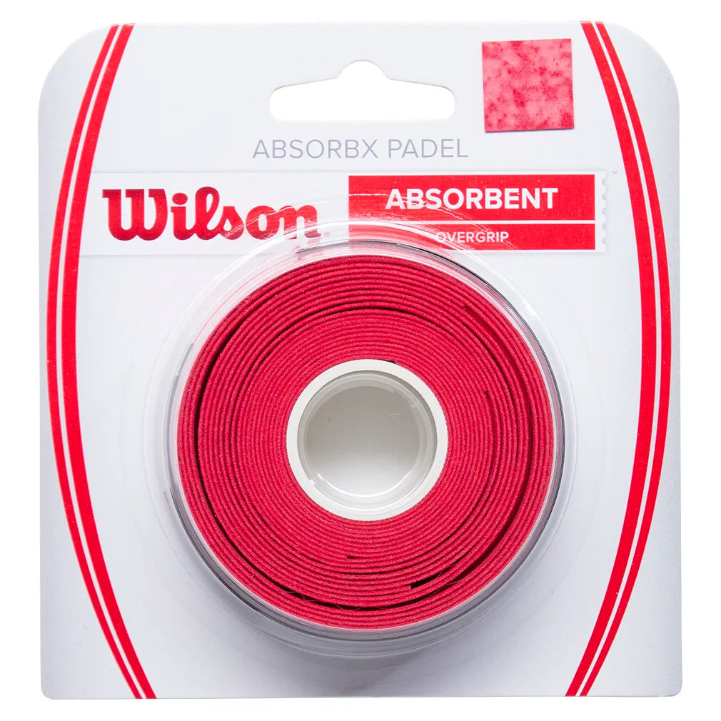 ABSORBx Padel Overgrip 3 Pack Red Accessories Wilson