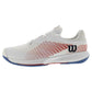 Women's Kaos Swift 1.5 Tennis Shoes White and Deja Vu Blue Footwear Wilson