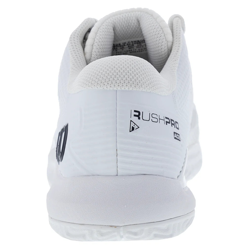 Men's Rush Pro Ace Wide Tennis Shoes White Footwear Wilson